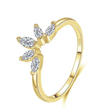 Flower rhombus ring