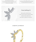 Flower rhombus ring