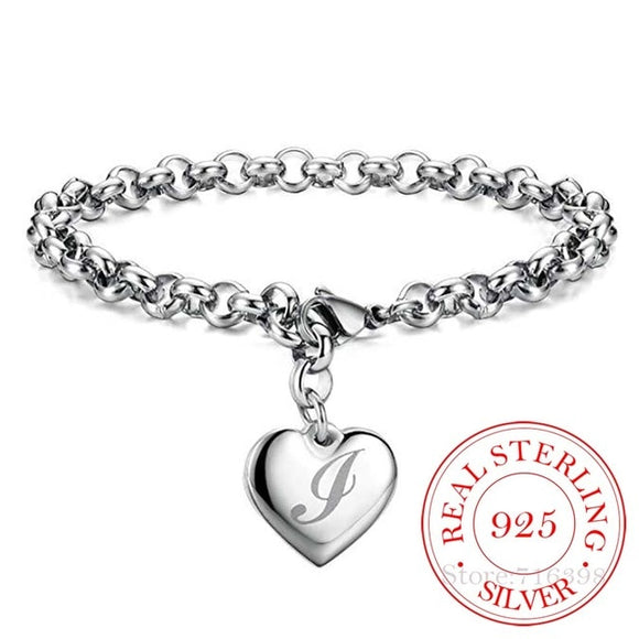 Heart of love Bracelet - Choose your letter